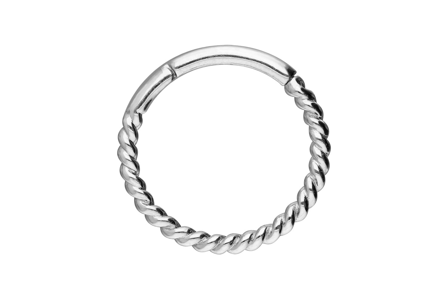 18 Karat Gold Segmentring Clicker Piercing GEDREHT